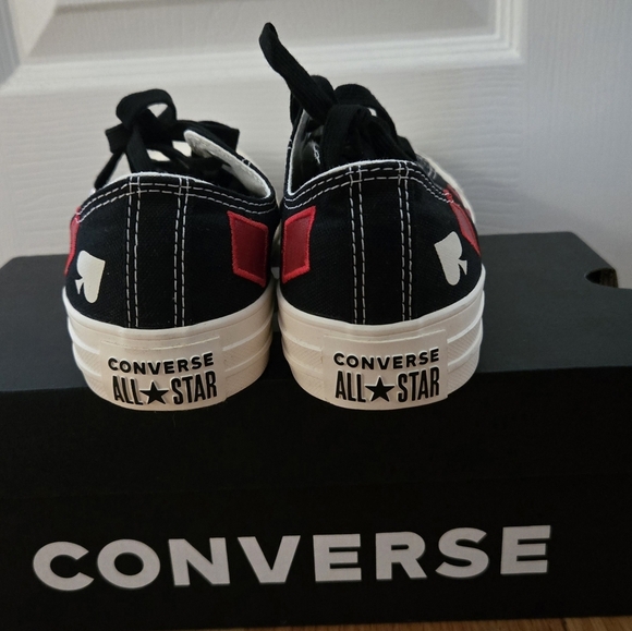 New Converse All Star Chuck Taylor Queen of Hearts Las Vegas Gambling Sneakers - Picture 5 of 7